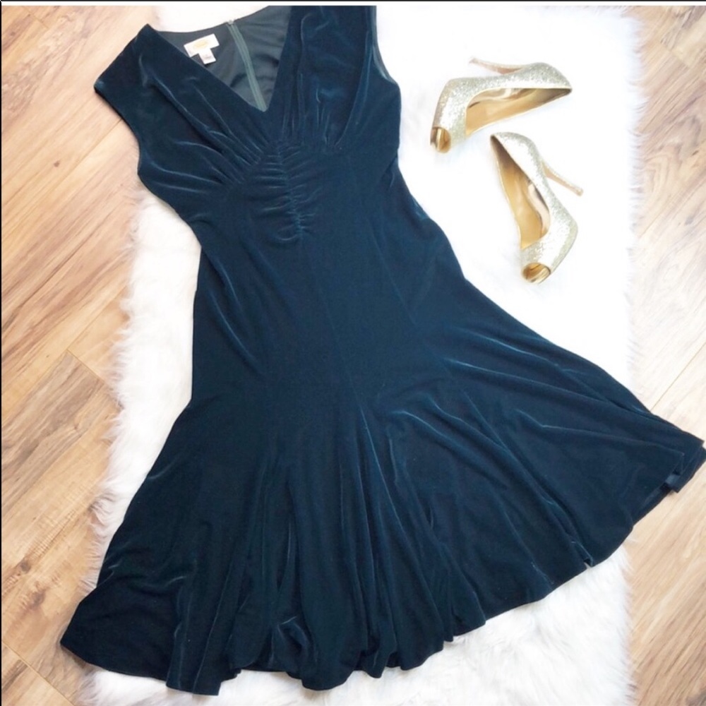 Talbots Emerald Velvet Dress - 8